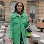 Emily In Paris Emily Cooper Green Multi Pocket Coat