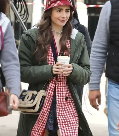 Emily In Paris Emily Cooper Hooded Coat