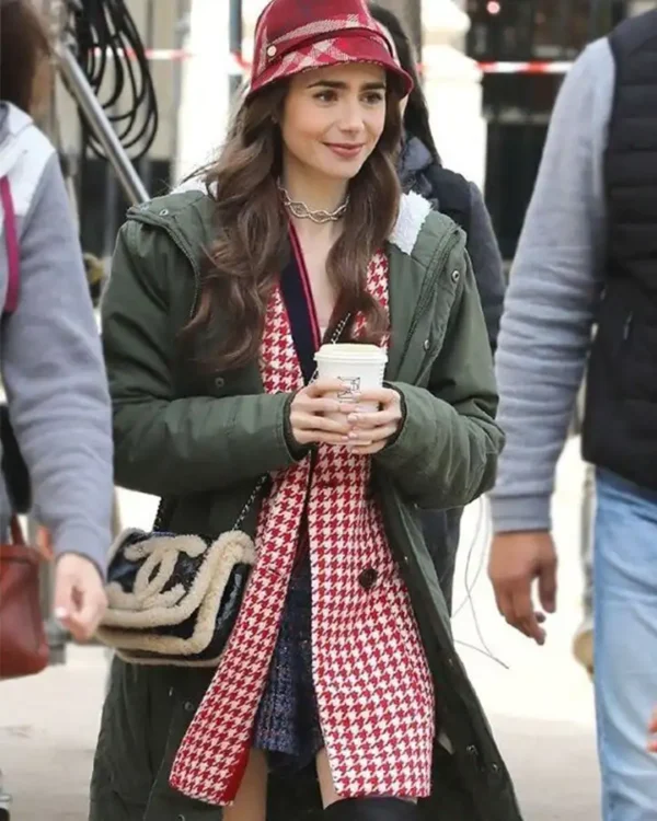 Emily In Paris Emily Cooper Hooded Coat