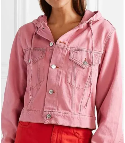 Emily In Paris Emily Cooper Pink Denim Jacket