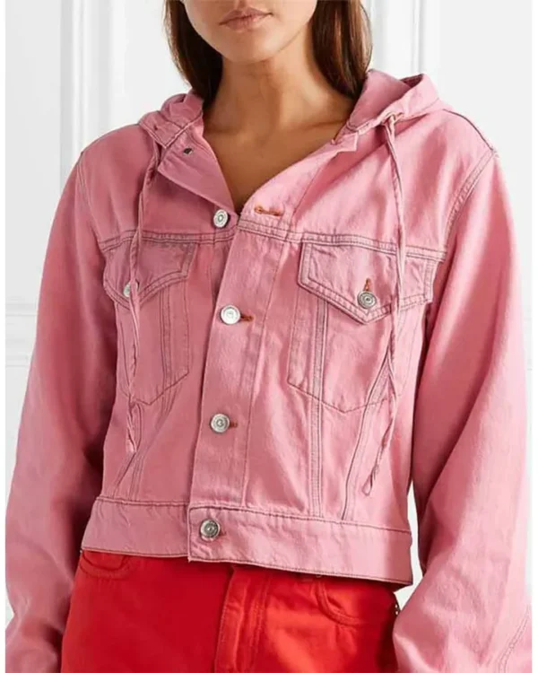 Emily In Paris Emily Cooper Pink Denim Jacket