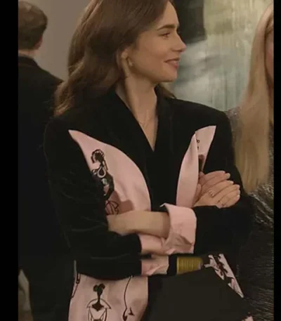 Emily In Paris Emily Cooper Satin Blazer