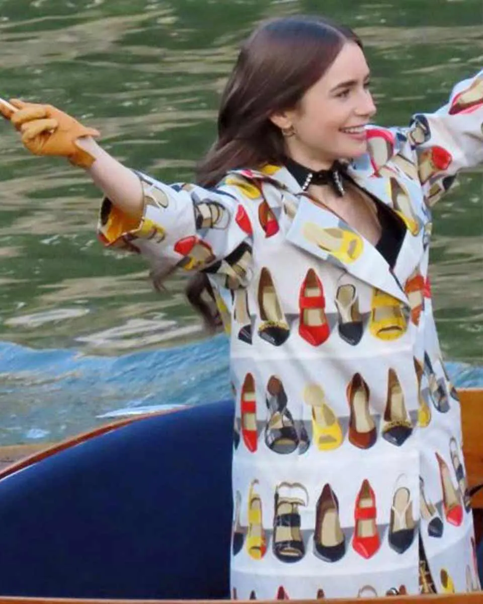 Emily In Paris Emily Cooper Trench Coat Emily In Paris Emily Cooper Trench Coat