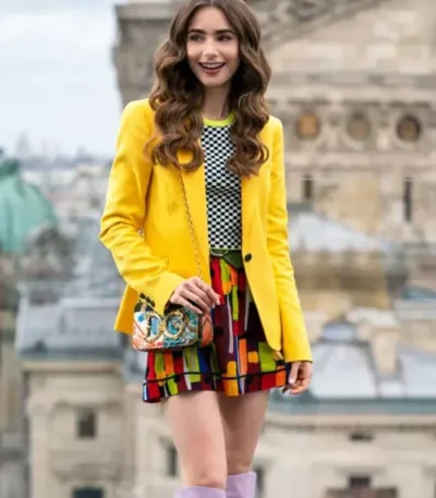 Emily In Paris Emily Cooper Yellow Jacket