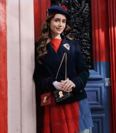Emily In Paris Emily Cooper Blue Coat