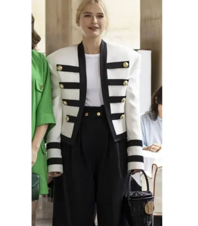 Emily In Paris S02 Camille Military White Jacket