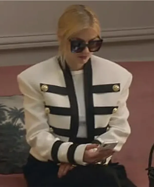 Emily In Paris S02 Camille Military White Jacket