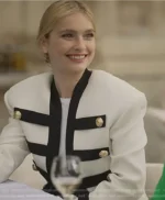 Emily In Paris S02 Camille Military White Jacket