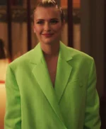 Emily In Paris S03 Camille Razat Oversized Green Coat