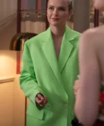 Emily In Paris S03 Camille Razat Oversized Green Coat