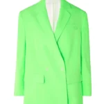 Emily In Paris S03 Camille Razat Oversized Green Coat