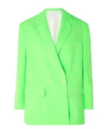Emily In Paris S03 Camille Razat Oversized Green Coat