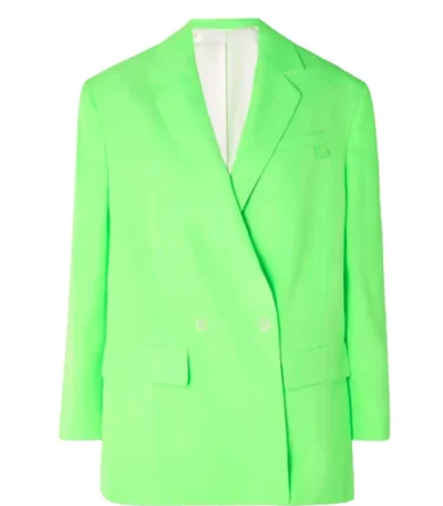 Emily In Paris S03 Camille Razat Oversized Green Coat