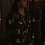 Emily In Paris S03 Laurence Gormezano Geometric Jacquard Coat
