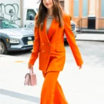 Emily In Paris S03 Lily Collins Orange Suit