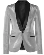 Emily In Paris S03 Lily Collins Silver Blazer