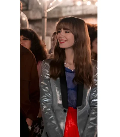 Emily In Paris S03 Lily Collins Silver Blazer