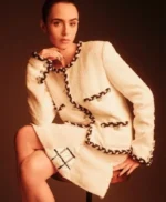 Emily In Paris S03 Lily Collins White Wool Coat