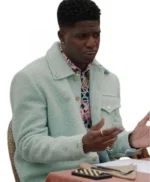 Emily In Paris S03 Samuel Arnold Blue Sherpa Jacket