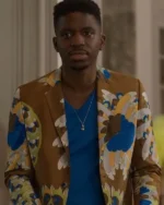 Emily In Paris S03 Samuel Arnold Brown Floral Print Suit