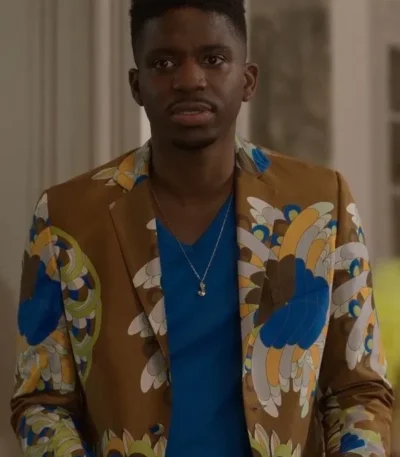 Emily In Paris S03 Samuel Arnold Brown Floral Print Suit