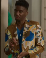 Emily In Paris S03 Samuel Arnold Brown Floral Print Suit