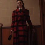 Emily In Paris S04 Lily Collins Plaid Wool Twill Coat