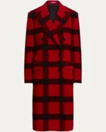 Emily In Paris S04 Lily Collins Plaid Wool Twill Coat