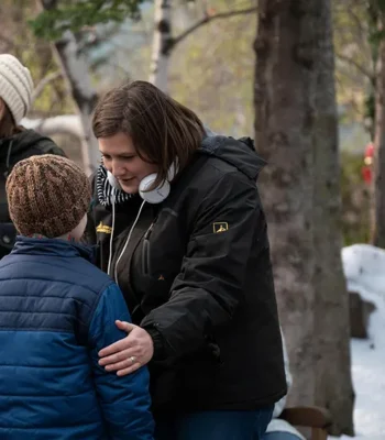 Emily Moss Wilson Rescuing Christmas 2023 Puffer Jacket