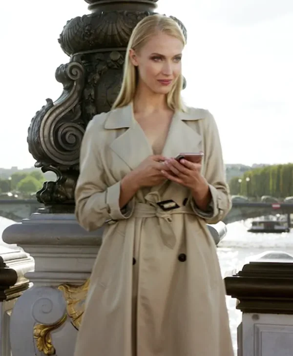 Emily in Paris Camille White Trench Coat