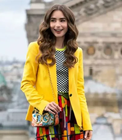 Emily in Paris S02 Emily Cooper Yellow Blazer Jacket