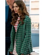 Emily in Paris S02 Lily Collins Green Plaid Blazer