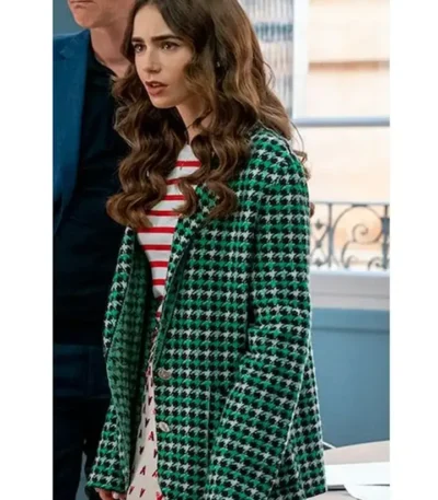 Emily in Paris S02 Lily Collins Green Plaid Blazer