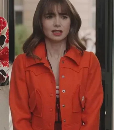 Emily in Paris S03 Emily Cooper Orange Jacket