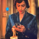 Emily in Paris S03 Lily Collins Blue Coat