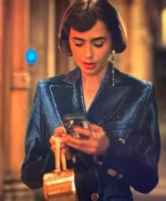 Emily in Paris S03 Lily Collins Blue Coat