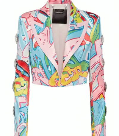 Emily in Paris S04 Ashley Park Graffiti Spencer Jacket