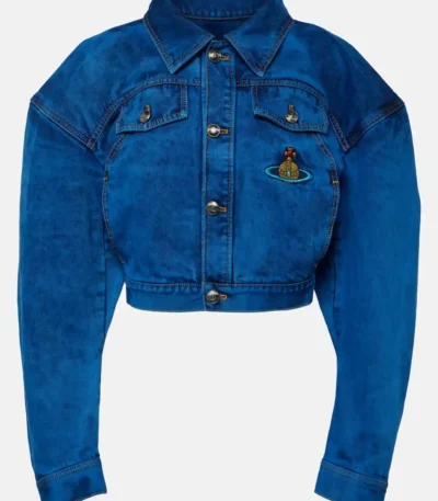 Emily in Paris S04 Lily Collins Denim Cropped Jacket