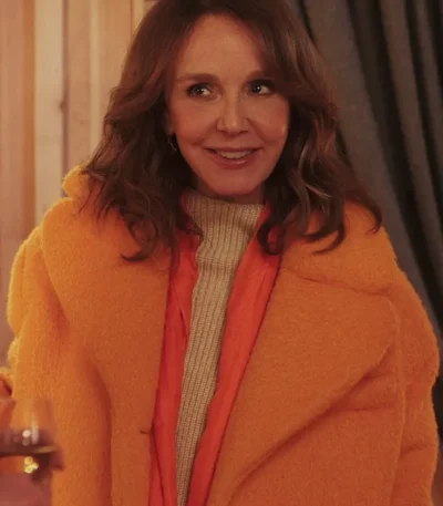 Emily in Paris S04 Sylvie Grateau Orange Fur Coat