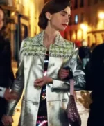 Emily in Paris Silver Coat