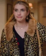 Emma Roberts Holidate Sloane Leopard Coat