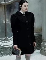 Emma Stone Poor Things Black Coat
