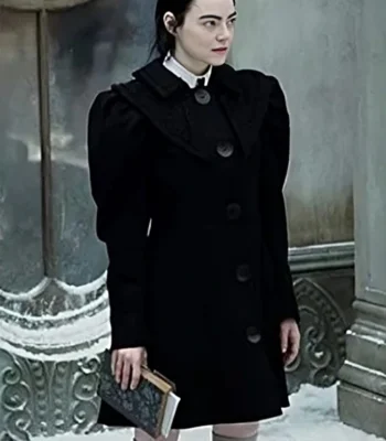 Emma Stone Poor Things Black Coat