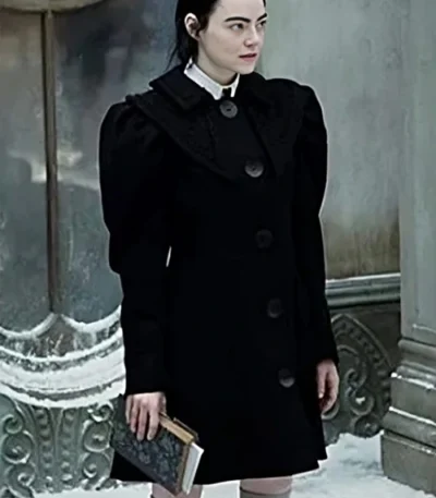 Emma Stone Poor Things Black Coat