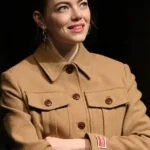 Emma Stone Poor Things 2023 Brown Wool Jacket