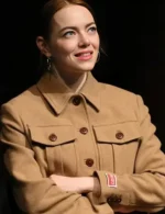 Emma Stone Poor Things 2023 Brown Wool Jacket