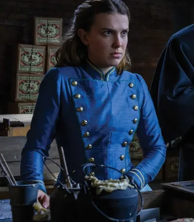 Enola Holmes 2 Millie Bobby Brown Blue Jacket