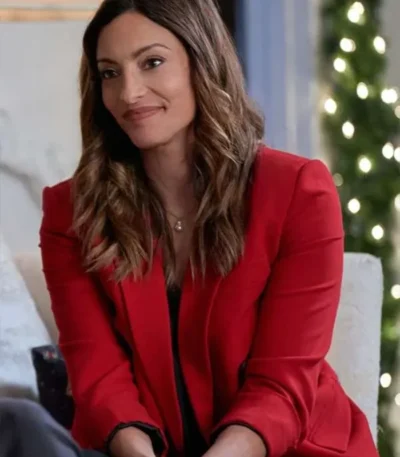 Erica Cerra Mystery on Mistletoe Lane 2023 Red Blazer