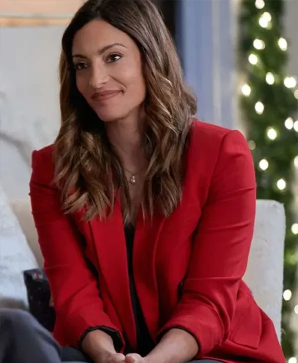 Erica Cerra Mystery on Mistletoe Lane 2023 Red Blazer