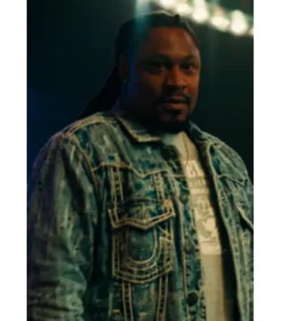 Euphoria Marshawn Lynch Distressed Denim Jacket